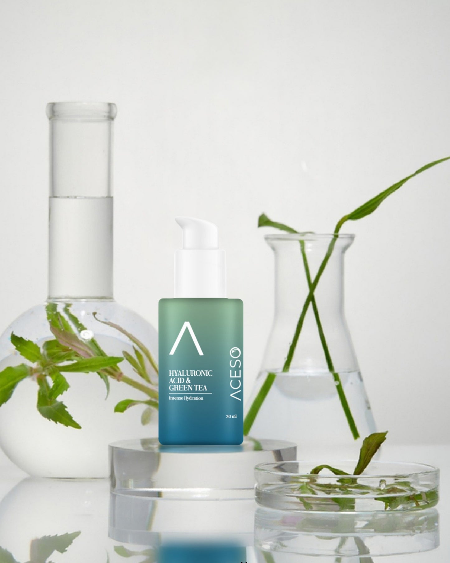 Serum do twarzy z kwasem hialuronowym i ekstraktem z zielonej herbaty 30ml