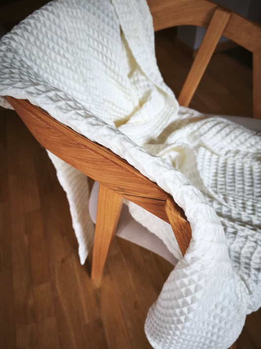 Szlafrok kimonowy z micromodalu - CREAM