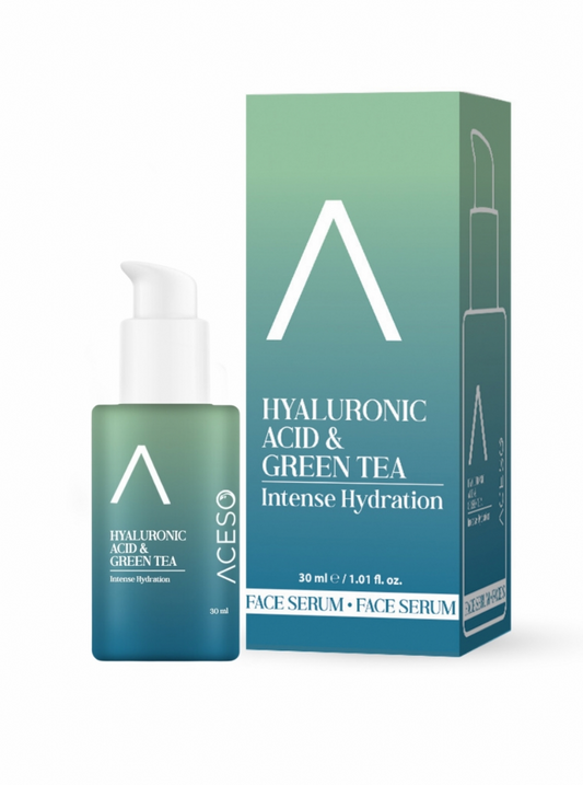 Serum do twarzy z kwasem hialuronowym i ekstraktem z zielonej herbaty 30ml