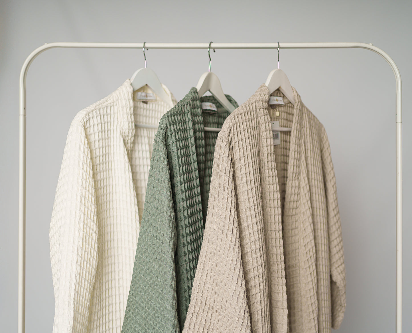 Szlafrok kimonowy z micromodalu - SAGE GREEN